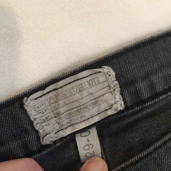 Current Elliott black faded straight leg jeans - Picture 5 of 7